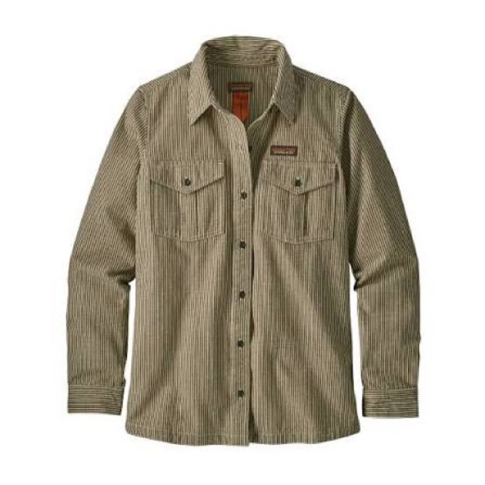Patagonia Women's Hickory striped Farrier’s Shirt Sz XS